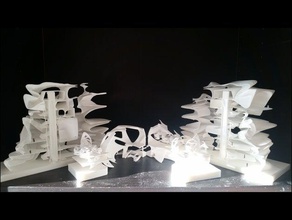 Biomorphe Architektur 3d-drucken 3dmodel Kunst digitale fantasy-Architektur Skulptur Skulpturen 3d print model - Mito3D