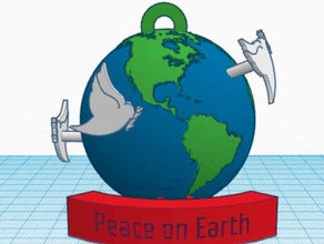 peace earth ornament 3d print model - Mito3D