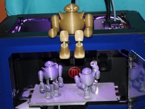 baburu bolha bot - robô ação figura 1 peça de impressão modelo robôs 3d print model - Mito3D