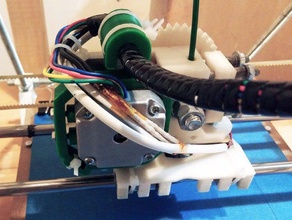 universal extruder strain relief 3d printer parts cable cables retrofit wire 3d print model - Mito3D