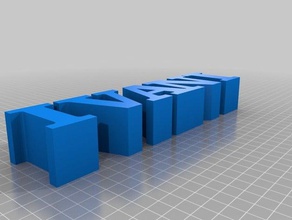 il mio personalizzato 5 lettere della riga su misura 3d print model - Mito3D