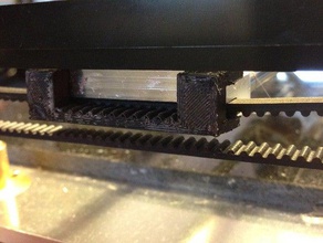 revolution xl y axis belt clamp 3d printer parts qubd revxl 3d print model - Mito3D