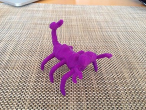 scorpid creatura le creature 123d alien autodesk insetto mostro 3d print model - Mito3D