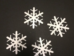 snowflake christmas coaster drink 3d print model - Mito3D