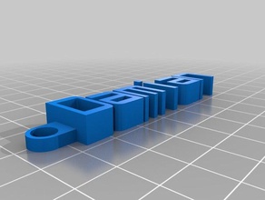 my customized keychain damian organization 3d print model - Mito3D
