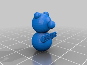 pudgykins bear keychains customized 3d print model - Mito3D