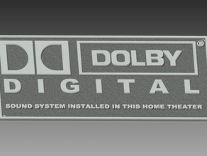 dolby digital sign home cinema signs & logos 3d print model - Mito3D