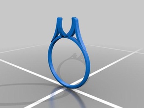 oro blanco anillo de compromiso sin diamon los anillos a todo el mundo 3d print model - Mito3D