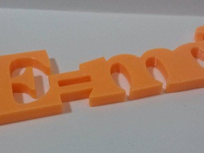 divertente la scienza e mc2 magnete per matematica emc2 di apprendimento 3d print model - Mito3D