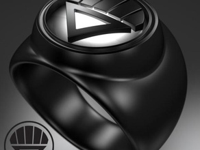 noir bague lanterne art black lantern de l'anneau 3d print model - Mito3D