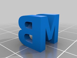 my customized two letter sculpture m&b sculptures 3d print model - Mito3D