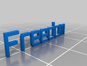 liberdade recipientes personalizado 3d print model - Mito3D