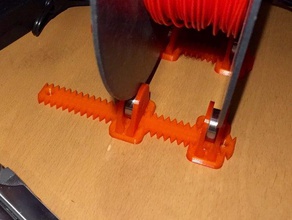 adjustable spool coaster rail system things 3d printer accessories holder 3d print model - Mito3D