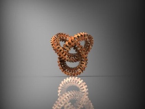 escher knot math art knots matt1729 mobius trefoil 3d print model - Mito3D