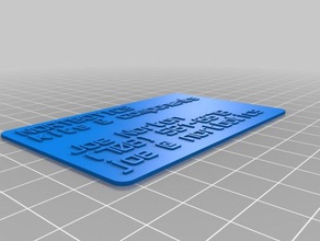 ilk 3d kartvizit deneyin organizasyon özelleştirilmiş 3d print model - Mito3D