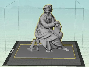 edebiyat adamı insanlar 3d yakalama klasik kütüphane adam heykel 3d print model - Mito3D