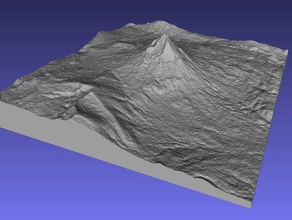 mount mcloughlin - oregon learning 3d maps geodesy geography map raised relief topographical topography 3d print model - Mito3D