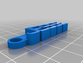 message keychain jesse organization customized 3d print model - Mito3D