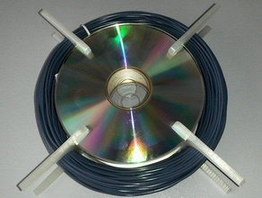 parametrische filament spool-alte-cd-dvd 3d Drucker Zubehör cd dvd filament-Spule spool 3d print model - Mito3D