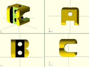 personalizável monograma cubo sinais logotipos artística personalizador de sistemas desafio escher iniciais letras openscad 3d print model - Mito3D