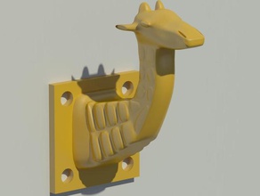 giraffe hook bathroom animale s 3d print model - Mito3D