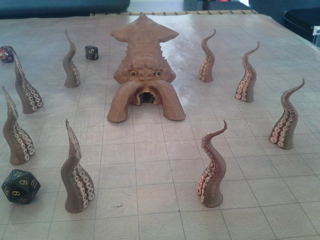kraken juegos los de azar el calamar gigante monster océano mar parte superior la mesa veerlec 3D print model - Mito3D