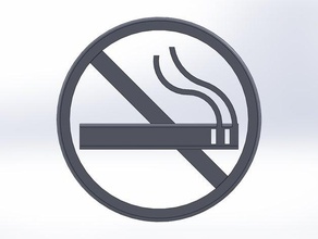 sigara içilmez işareti işaretler logoları 3d print model - Mito3D