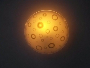 Mond-Krater-Lampe-Erweiterung Dekor glow-in-the-dark ikea Lampe Licht Beleuchtung Mond 3d print model - Mito3D