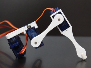 de la cadera articulación superficie derretir versión robótica pierna servo caminar 3d print model - Mito3D