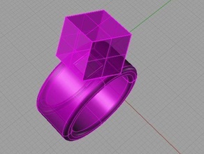 golden rhombohedron svq ring v1 other fave jewelry 3d print model - Mito3D