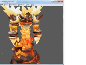 ragnaros low poly games fire elemental wow 3d print model - Mito3D