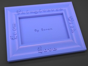coved picture frame -- customizable decor artistic customizer challenge openscad parametric photography 3d print model - Mito3D