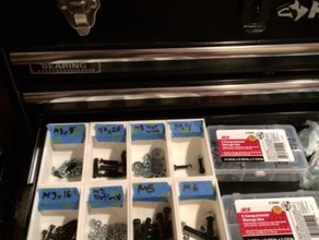 toolbox hardware trays 3d print model - Mito3D