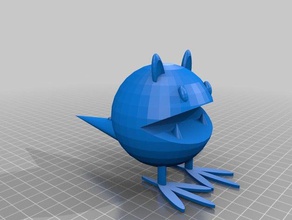 bunny rabbit birdy monster bird rabit 3d print model - Mito3D