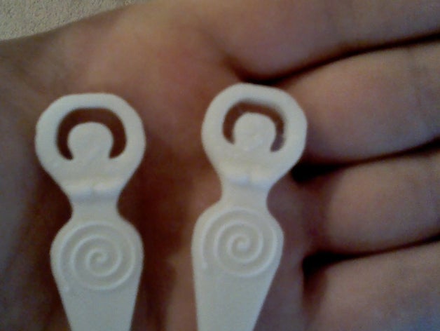 spiral tanrıça totem takı pagan 3D print model - Mito3D
