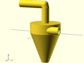 mud desander vortex drilling fluid openscadtutorial separator water 3d print model - Mito3D