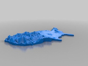 usa-terreno-sottile modelli la geografia terreno 3d print model - Mito3D