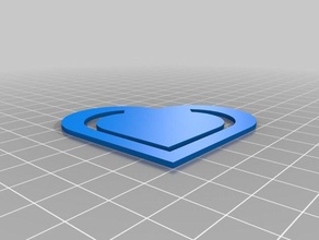 il mio personalizzata a forma di graffetta cuore strumenti disegno su misura 3d print model - Mito3D