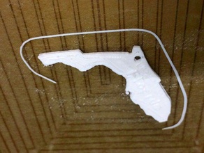 en floride, un trousseau de clés porte-clés la floride 3d print model - Mito3D