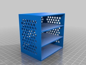 meu personalizadas a caixa da gaveta padrão hexadecimal lados recipientes personalizado 3d print model - Mito3D