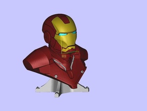 iron man buste accessoires de jeu avengers le cosplay l'homme fer casque marvel 3d print model - Mito3D