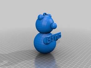 my bear keychains customized 3d print model - Mito3D