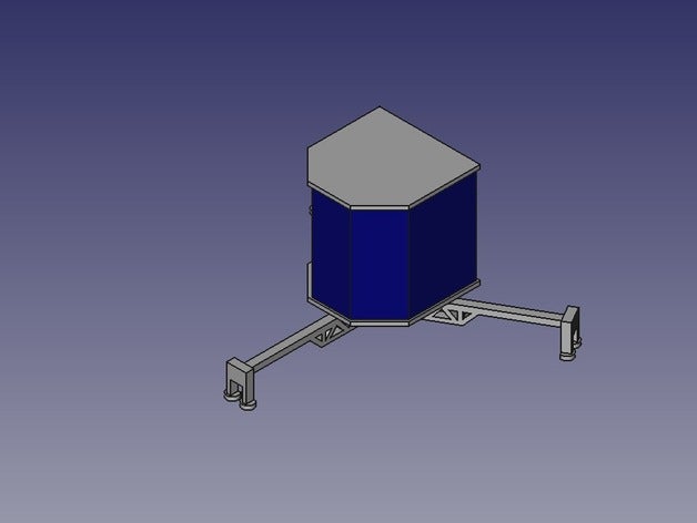 philae lander baja detalles de física y astronomía asteroide el cometa freecad la nasa rosseta espacio nave espacial 3D print model - Mito3D