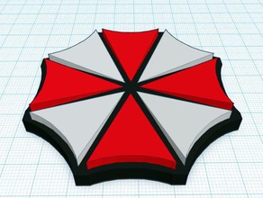 umbrella corporation sinais logotipos do mal jogo engrenagem resident evil 3d print model - Mito3D