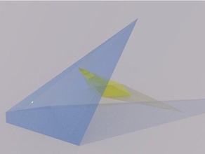 intersezione 2 piramidi art incrocio sketchup 3d print model - Mito3D