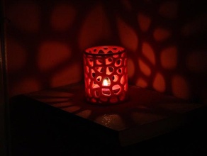 voronoi tealight candle holder decor protonik 3d print model - Mito3D
