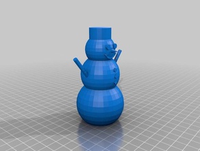 snowman ornament decor christmas winter 3d print model - Mito3D