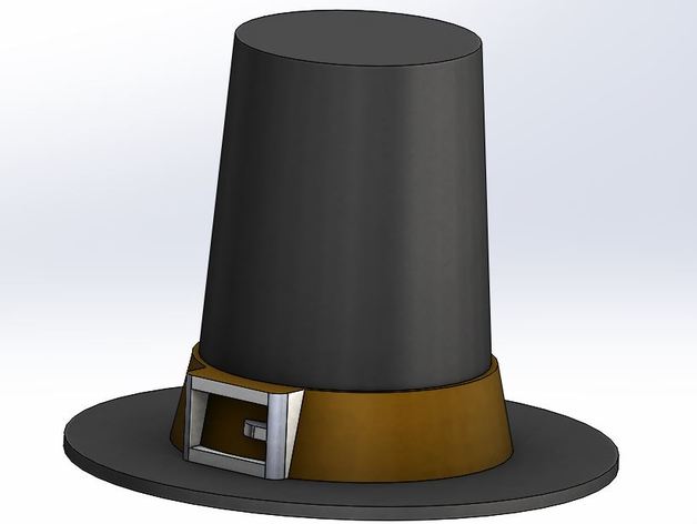 sombrero de peregrino marioneta dedo juegos y juguetes títere día acción gracias 3D print model - Mito3D