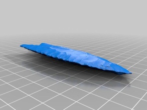 vail clovis point learning archaeology blade lithic osu psal stone 3d print model - Mito3D
