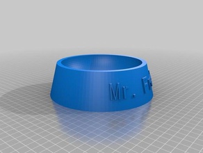 mr fred dog bowl - smoother pets customized 3d print model - Mito3D